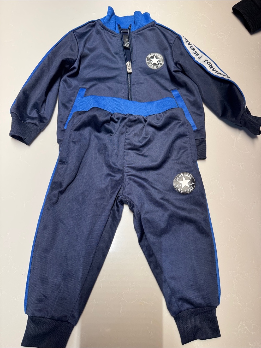 Converse Navy and Royal Blue Boys Jogger Set